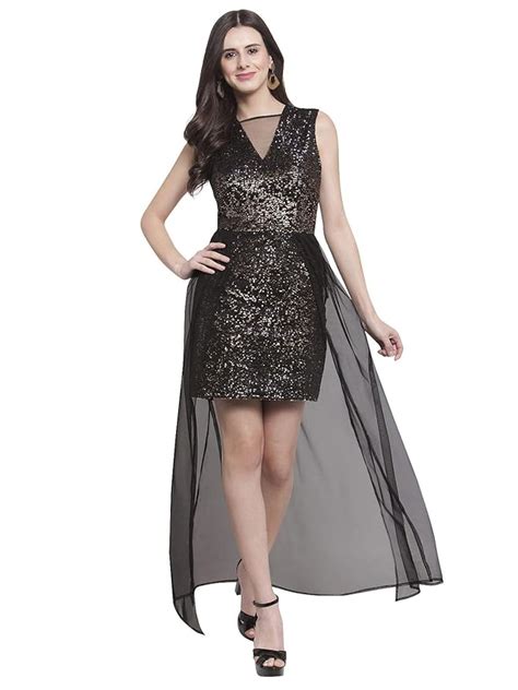 Buy Martini Women Sequin Mesh Party Gown Latest Western Cocktail ...
