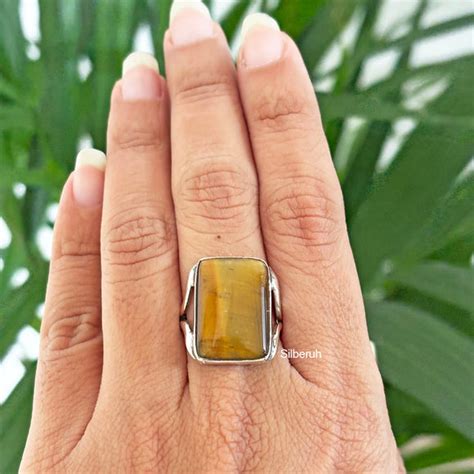 Tiger's Eye Silver Ring – SILBERUH