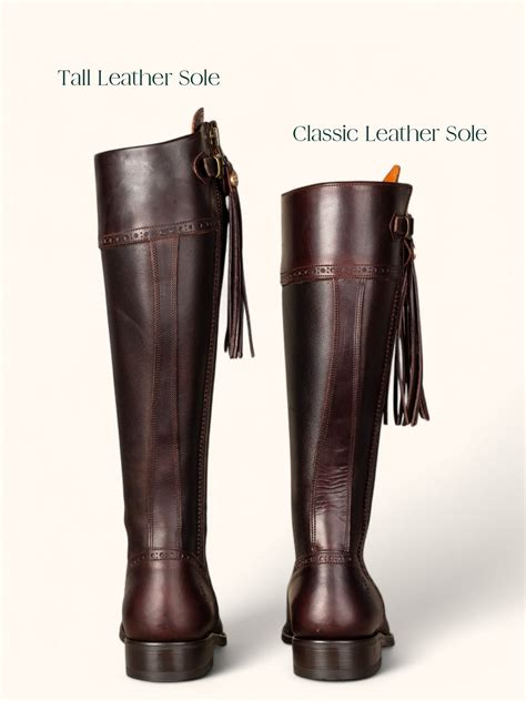 Tall Spanish Riding Boots - Brown Rustic Leather - Leather Sole – The ...