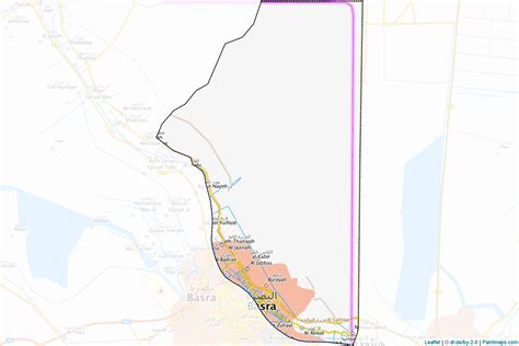 Make printable Shatt Al-Arab maps with border masking (cropping) using leaflet (OSM).