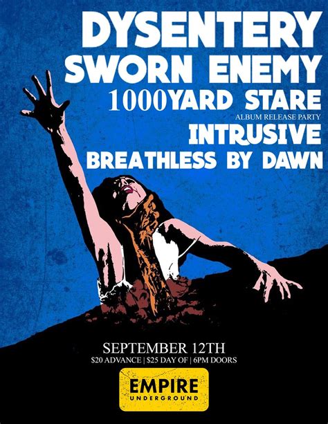 Dysentery & Sworn Enemy, Empire Underground, Albany, 12 September 2025 ...
