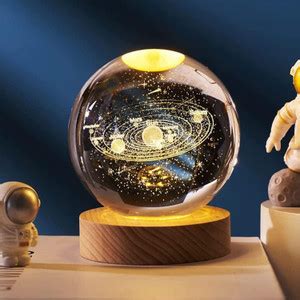 Trust Ware 3D Galaxy Crystal Ball LED Lamp Night Light Galaxy Planet ...