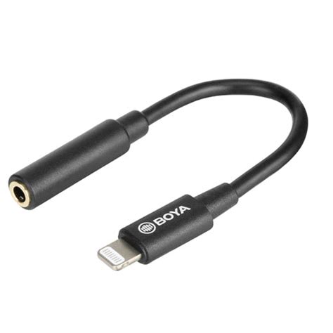 BOYA BY-K3 6cm 3.5mm Female TRRS to Male Lightning Adapter Cable ...
