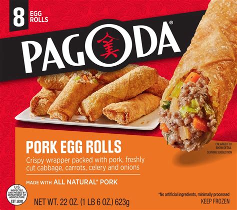 Pagoda Express Frozen Crunchy Crispy Pork Egg Rolls 22 oz | shipt