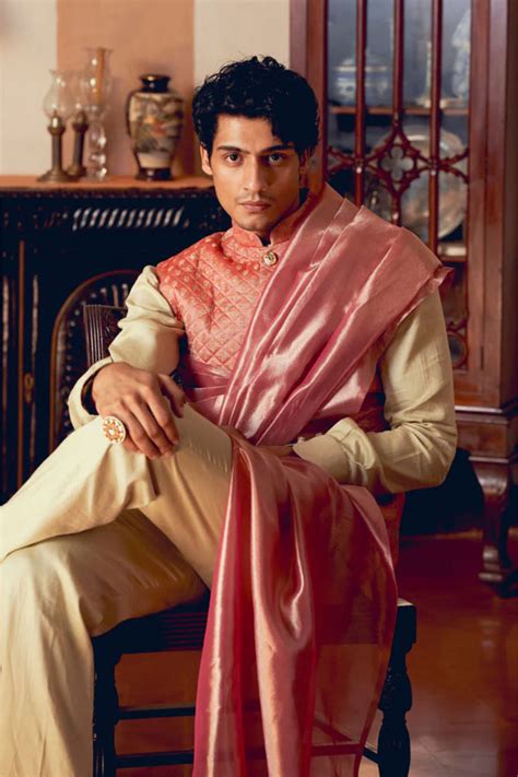 Aditi Gupta Menswear - Coral Nehru Jacket - Elahe
