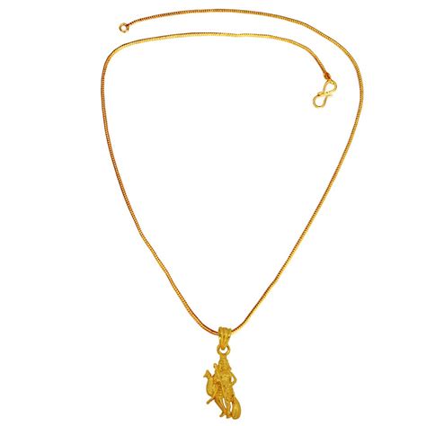 RICH AND FAMOUS Gold Plated Lord Murugan Kartikeya Mini Pendant with ...