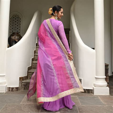 Diksha Purple Georgette Designer Sharara Suit Set for Women Online ...
