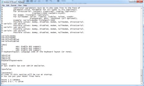 DOSBox Config File 的图像结果