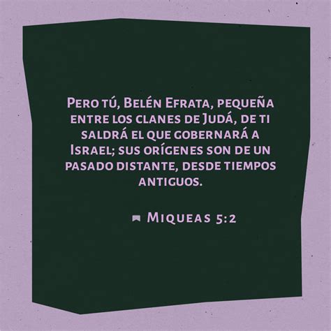 MIQUEAS 5:2 - Compara todas las versiones | YouVersion