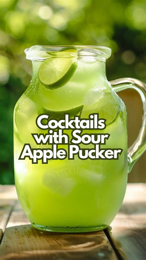 Cocktails with Sour Apple Pucker | Apple pucker, Sour apple pucker ...