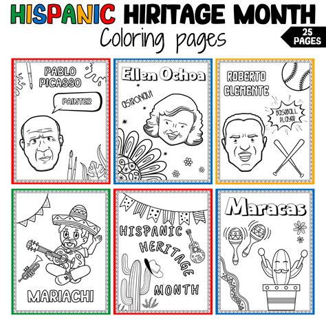 Coloring Sheets For Hispanic Heritage Month
