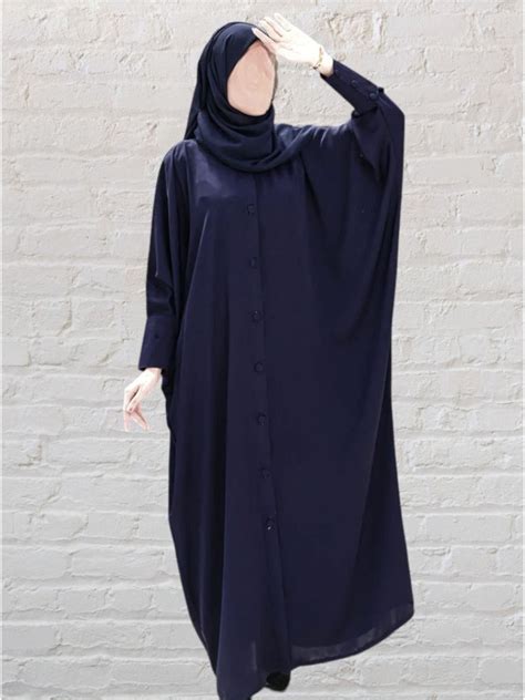 Front Open Kaftan in Firdaus Fabric with Matching Hijab – Bashariya ...