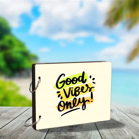 WallDaddy:- Wooden Scrapbook Photo Albums (GoodVibesOnly) Large Size ...