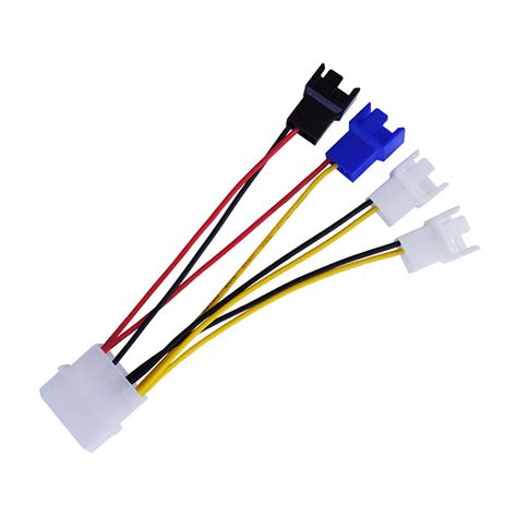 YiKaiEn 4-Pin Molex to 3-Pin / 4 Pin Computer Fan Power Cable,Fan Speed ...