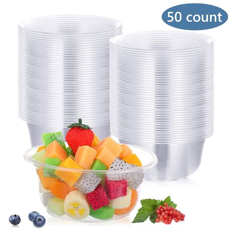 Olurrisa 9 Oz Clear Plastic Bowls - 50 Pack disposable bowls - Premium ...