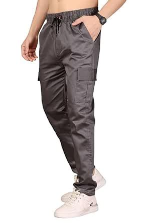 Buy WILNERCROWN Men's Trendy Cargo Pants Elastic Waist Cargo Pant with ...