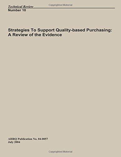 Buy Strategies to Support Quality-based Purchasing: A Review of the ...