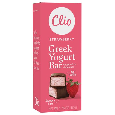 Clio Strawberry Greek Yogurt Bar, 1.76 oz, 1 Ct - Walmart Inventory ...