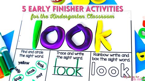 5 Fun Early Finisher Activities for the Kindergarten Classroom - Big ...