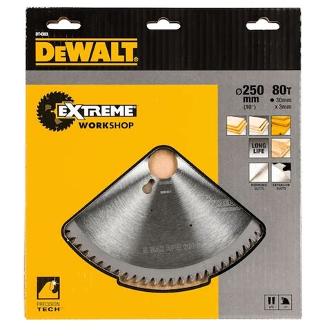 Circular Saw Blade Mitre Saw 250 x 30mm 80T | DEWALT