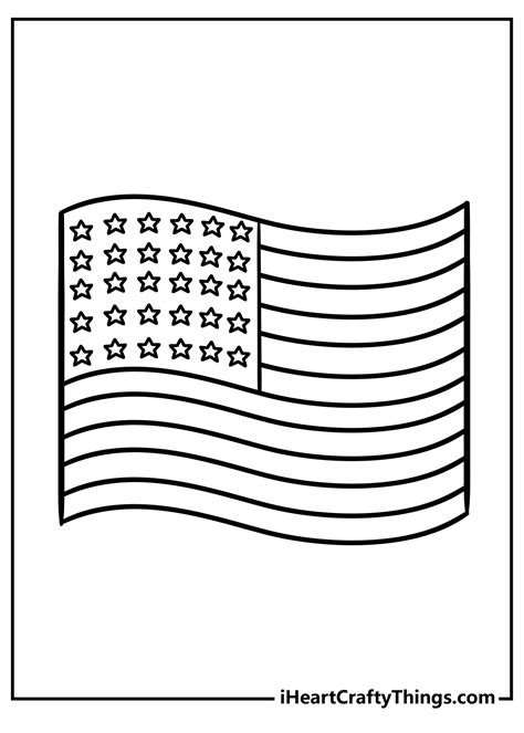Flag Usa Coloring Page