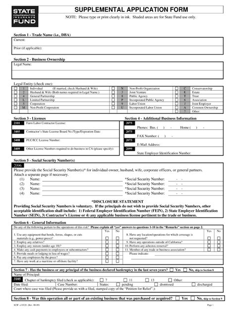 2009-2026 Form State Compensation Insurance Fund SCIF e10328 - Blank ...