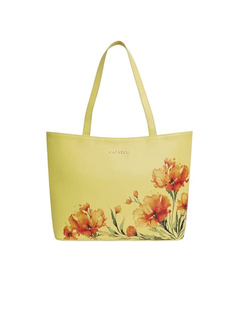 Buy Caprese Chloe Large Yellow Tote @ 7999 | Caprese Bags