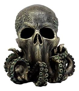 Buy Ebros Ocean Monster Terror Kraken Cthulhu Skull Figurine 6" H ...