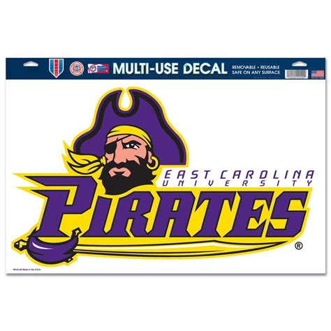 NCAA East Carolina University 79255010 Multi Use Decal, 11 x 17", Black ...