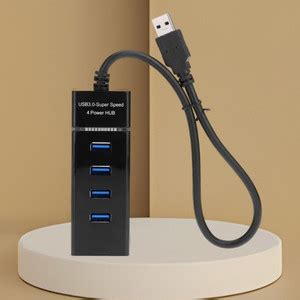 GUGGU USB Hub 4 IN 1 Multiport Adapter with 5000 MBPS Data Transfer ...