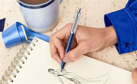 Sheaffer Ballpoint Pen 321 Sentinel Blue with Chrome Trim | Premium ...