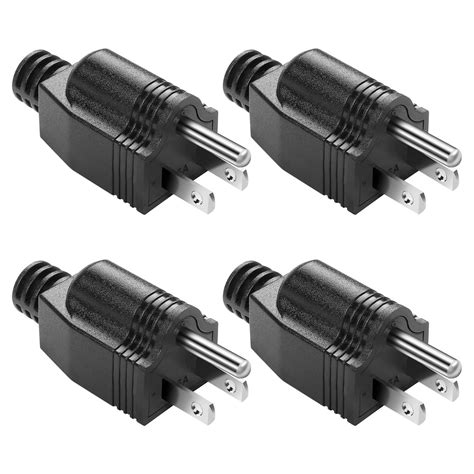 Tugermoola 4PCS Electrical Replacement Plug 3 Prong Male Plug End ...