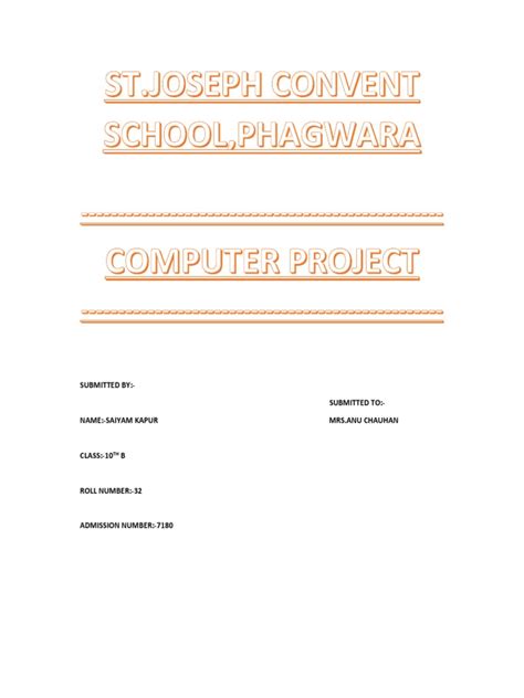 Image result for Computer Project Class 10