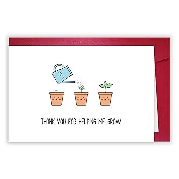 Joukfun Thank You Teacher Card|Helping Me Grow Card|Appreciation ...