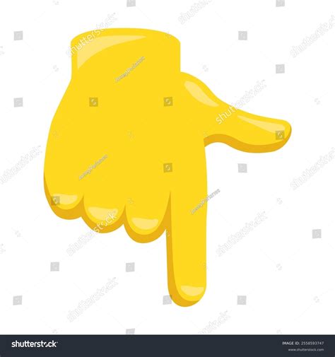 Backhand Index Pointing Down Emoji Icon Stock Vector (Royalty Free ...