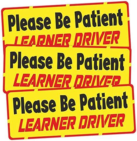 CVANU Please Be Patient Learner Driver Safety Sign Vinyl Vehicle ...