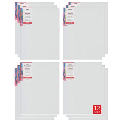 Pragati Systems® Medium Grain 18x24 Inch 7 Oz. Primed Canvas Board for ...