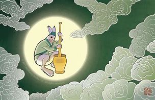 Image result for Rabbit Moon Painting