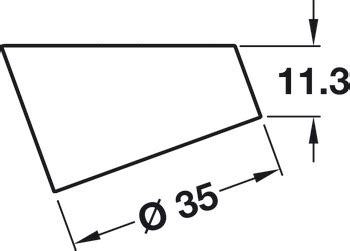 Housing for LED light, for Häfele Loox LED 2022 drill hole ⌀ 26 mm - in ...