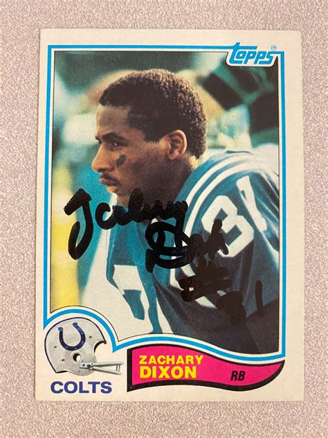Zachary Dixon signed BALTIMORE COLTS card 1982 Topps | eBay
