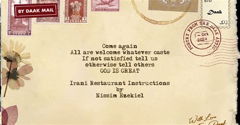 On Ordinary Human Expression: Nissim Ezekiel’s Poems - Daak Vaak