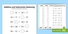 KS1 Balancing Act Addition PowerPoint (teacher made)
