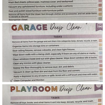 Buy Editable Cleaning Checklist by Room,family Cleaning Cards,room by ...