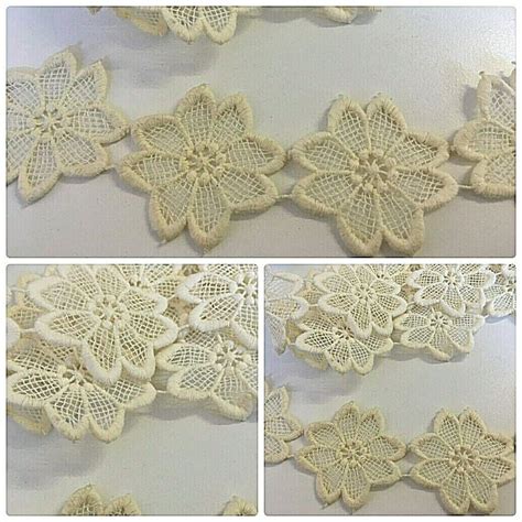 Cotton Cream Floral Austrian Guipure Lace Trims | Nova Trimmings