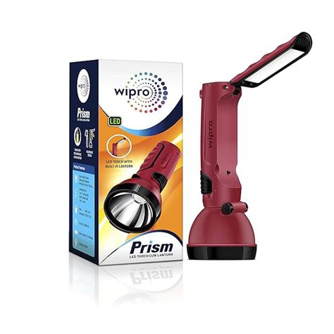 Wipro Prism Multi Functional Rechargeable LED Torch cum Lantern with ...