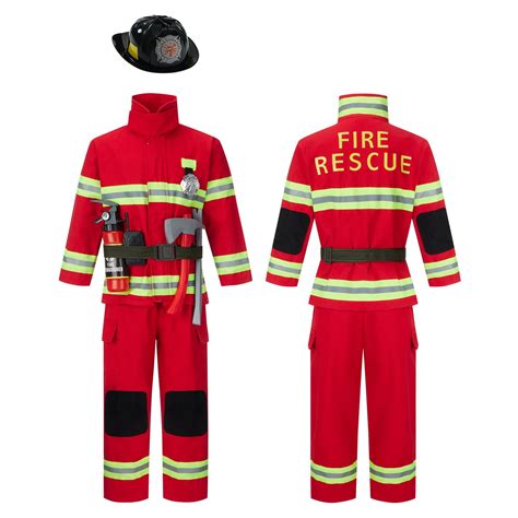 Spooktacular creations child unisex red fireman costume for halloween ...