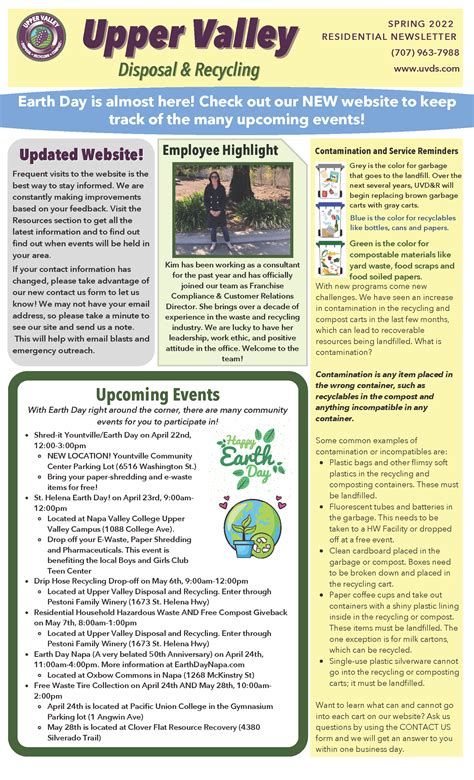 Newsletters and Downloads - Upper Valley Disposal Services