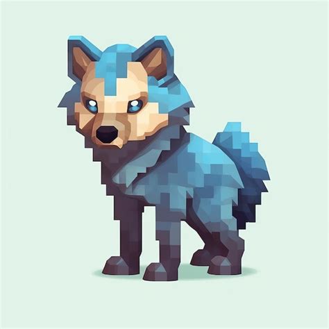 Créez un personnage de loup mignon avec Minecraft Pixel Art | Image ...