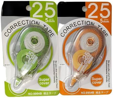 Pack of 2 Correction Tape, Cream Correction Tape, Refillable 50 Feet ...