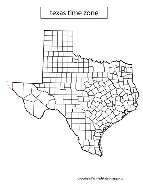 Texas Time Zone Map | Map of Texas Time Zones